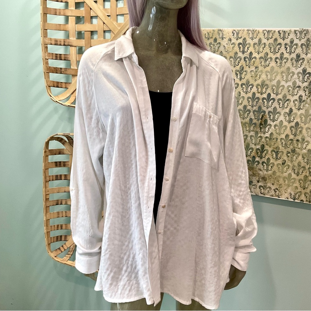 Jane and Delancey White Button Down Shirt